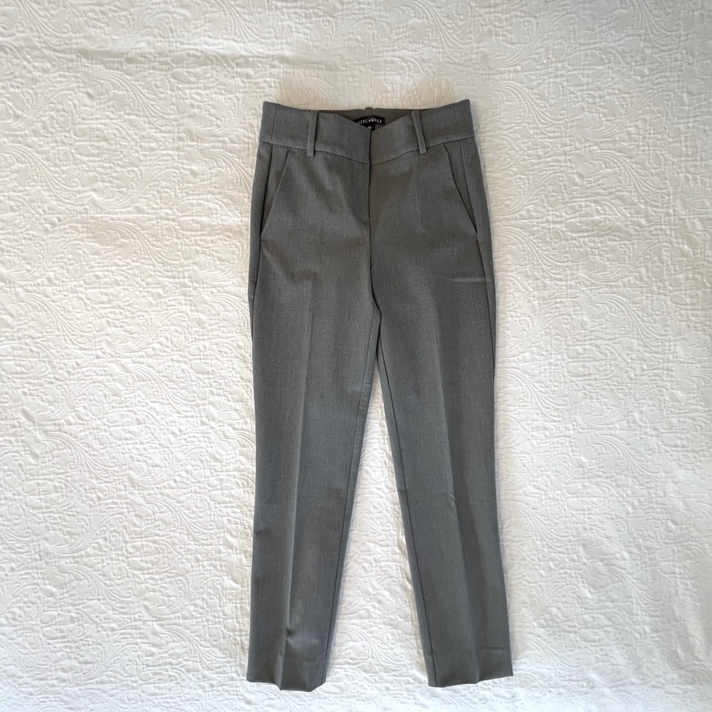 J. Crew Gray Ankle Cropped Dress Pants